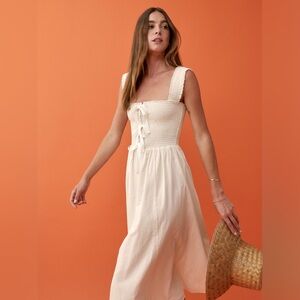 Reformation Cream Sleeveless Dress